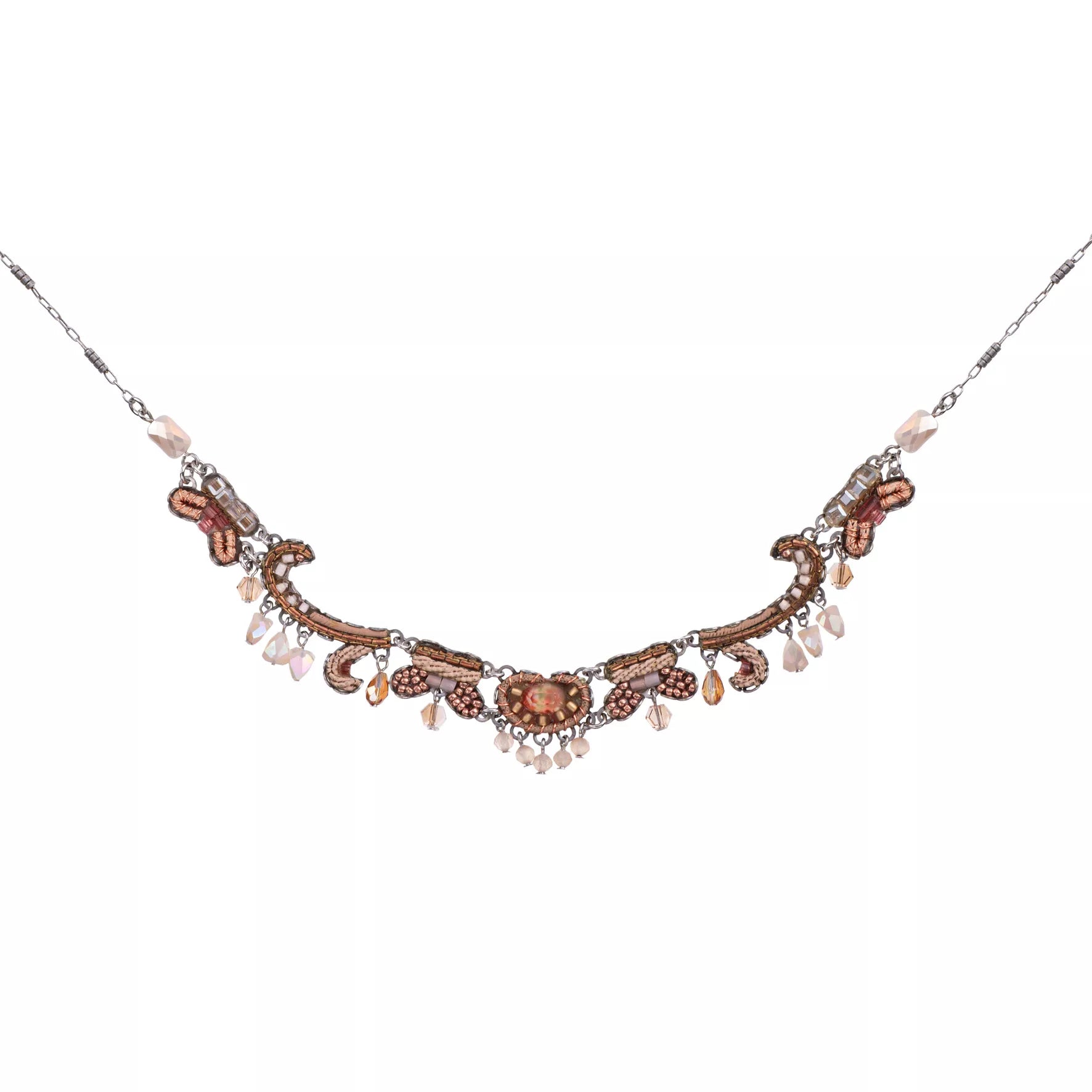 Peach Bridesmaid Necklace Stylish Wedding Set, Momoka – ayalabar