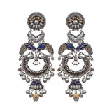 Silver Bohemian Earrings Contemplation Set, Azuka
