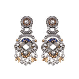 Silver Elegant Earrings Contemplation Set, Melosa