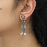 Metal Bloom Set, Zamira Earrings