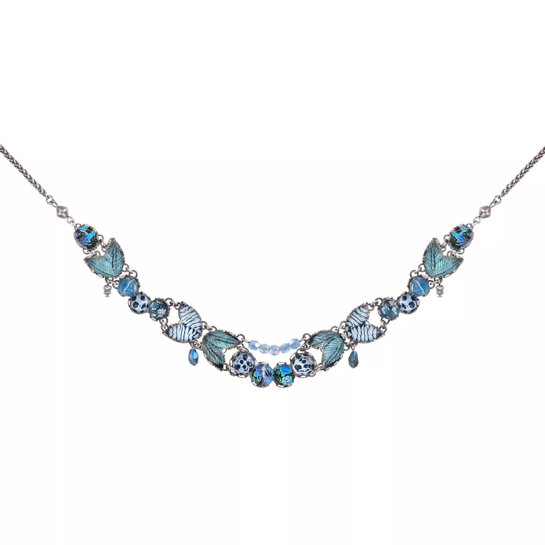 Blue Cassual Necklace Deep Sea Set, Talia – ayalabar Blue Cassual Necklace Deep Sea Set, Talia – ayalabar