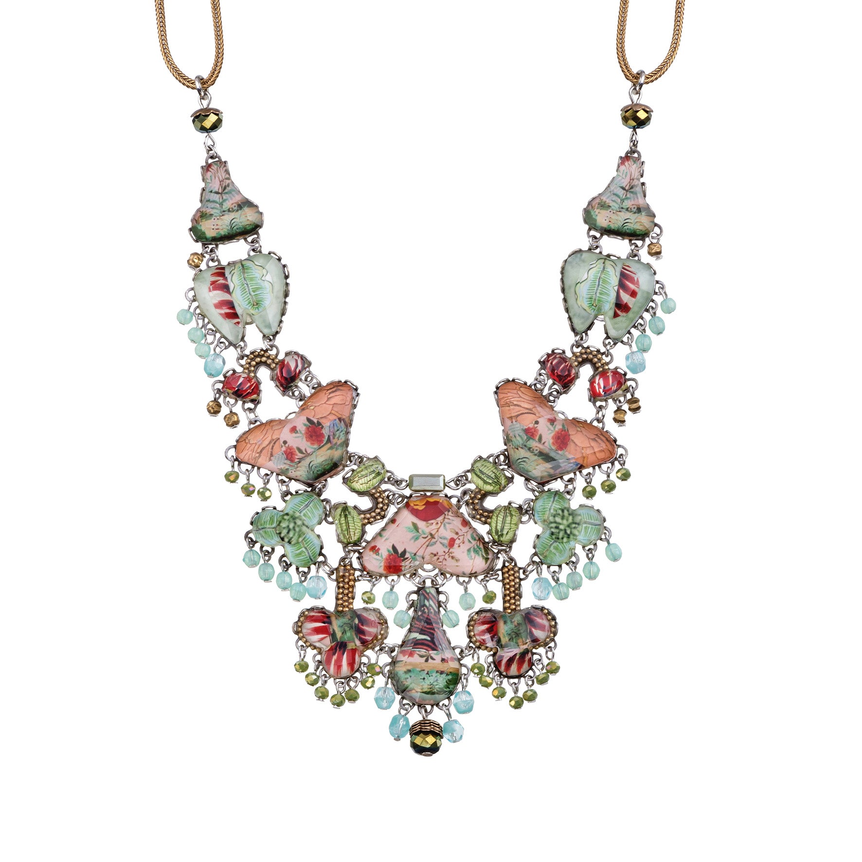Big Glassy Necklace Flower Garden Set, Heather – ayalabar