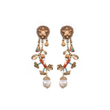 Gold Flower Earrings Queen of Sheba Set, Dulciana