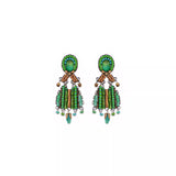 Green Earrings Grassland Set, Zia