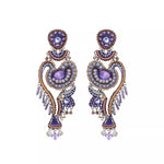 Purple Chandelier Earrings Plum Blossom Set, Dilber