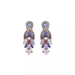 Purple Beaded Earrings Plum Blossom Set, Ming