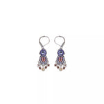 Purple Hook Flower Earrings Plum Blossom Set, Orli