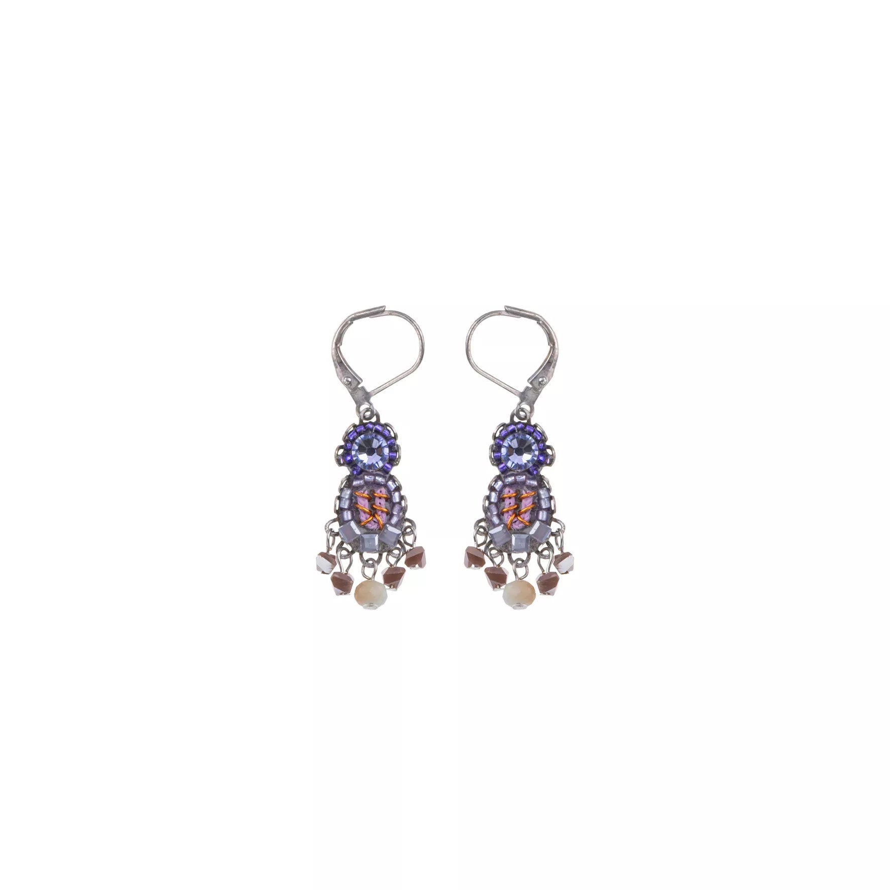 Purple Hook Flower Earrings Plum Blossom Set, Orli