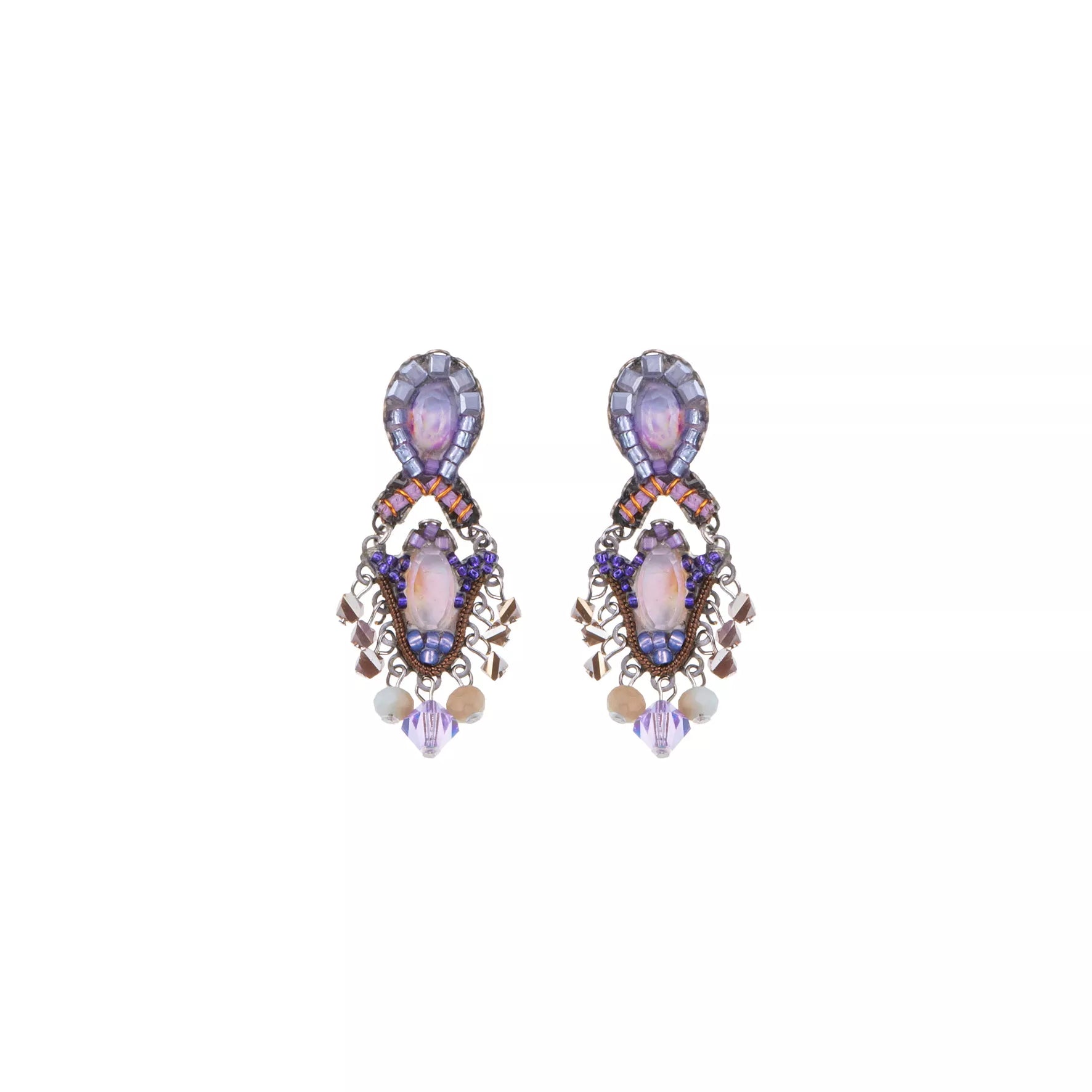 Purple Earrings Plum Blossom Set, Niamr