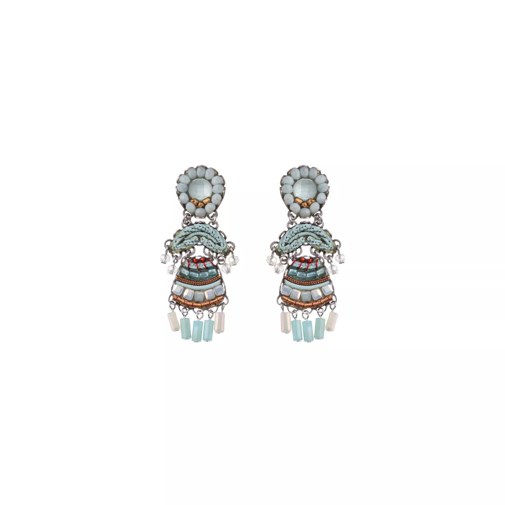 Mint Beaded Earrings Mint Flavor Set, Kiran