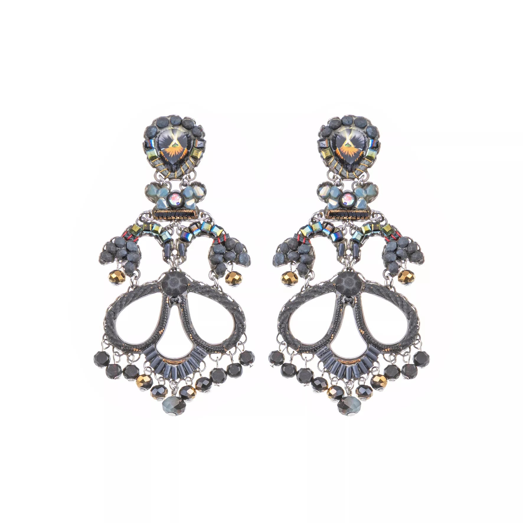 Black Chandelier Earrings Black Forest Set, Sorin