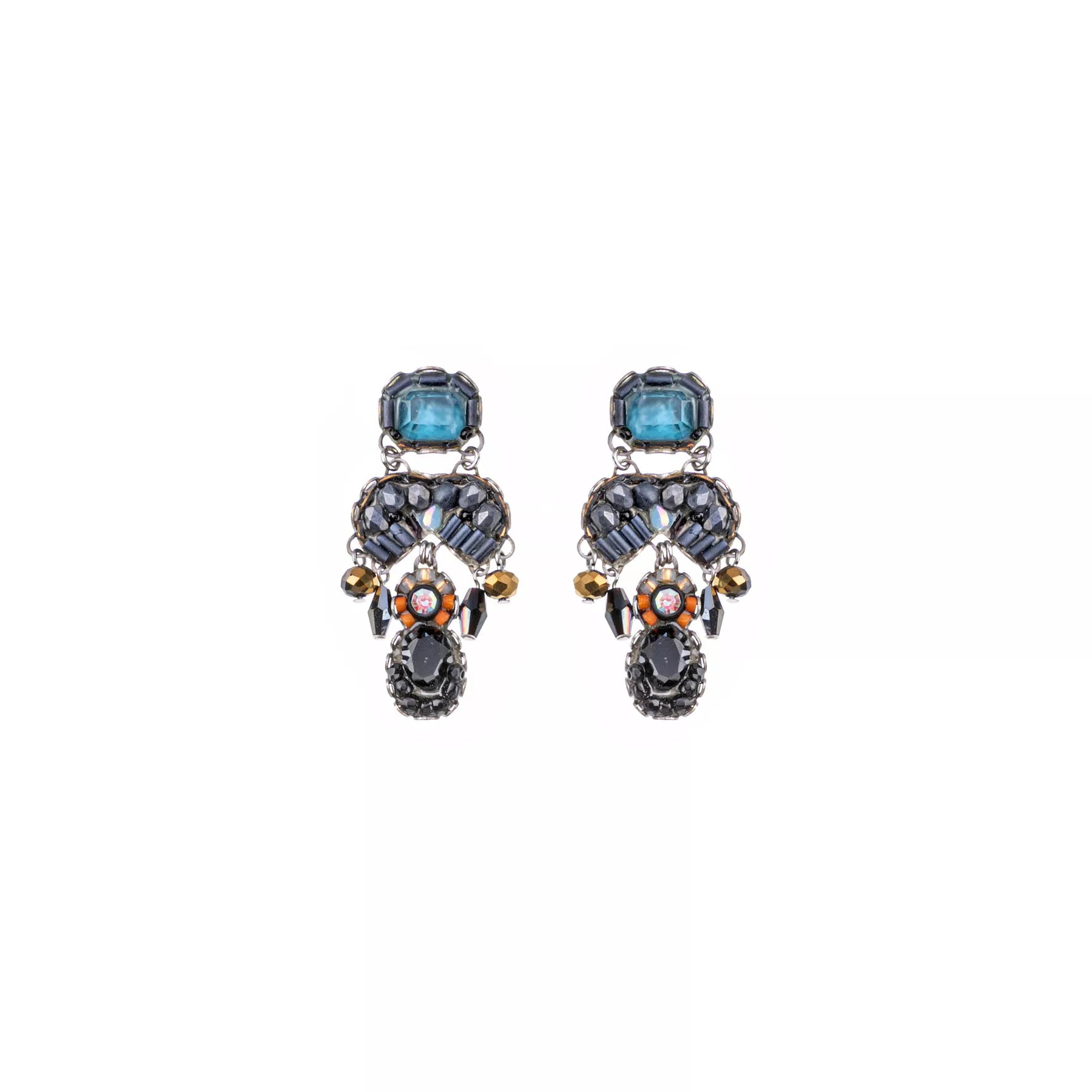 Black Beaded Earrings Black Forest Set, Lior