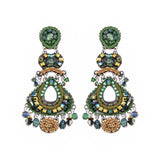 Green Dparkling Earrings Viridian Mood Set, Tahir