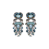 Blue Beaded Earrings Moonlight Set, Toivo