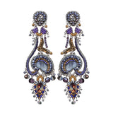 Blue Ethereal Earrings Mystical Grape Set, Ziv