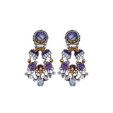 Blue Beaded Earrings Mystical Grape Set, Rafa