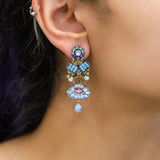 Dainty Earrings Blue Bird Set, Falcon