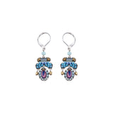 Dangling Earrings Blue Bird Set, Peacock