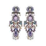 Long Earrings Hyacinth Set, Fog