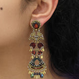 Noble Wine Set, Burgundy Earrings