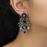Indigo Summits Set, Maida Earrings