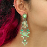 Seagrass Set, Bead work Earrings, Zostera