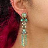 Seagrass Set, Beaded Earrings, Halodule