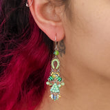 Seagrass Set, Handmade Earrings, Enhalus