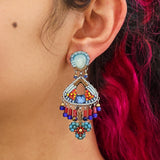 Heatwave Set, Handmade Beaded Earrings, Sunset