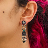 Obsidian Set, Classic Black Earrings, Onyx