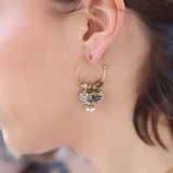 Drops of Gold Set,Elegant Hoops Earring, Paix 