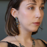 Moonlight Shimmer Set,Artistic Dangles Earring, Noche 
