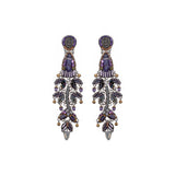 Purple Passion Set,Long Statement Earring,Essence 