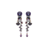 Purple Passion Set,Long Beaded Earring,Takara 
