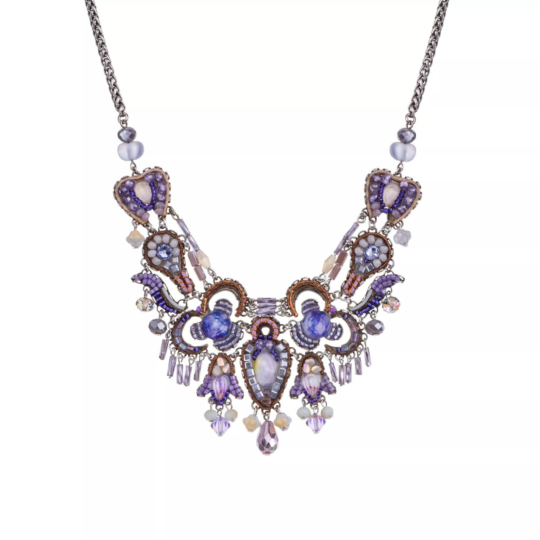 Purple Impressive Necklace Plum Blossom Set, sumika