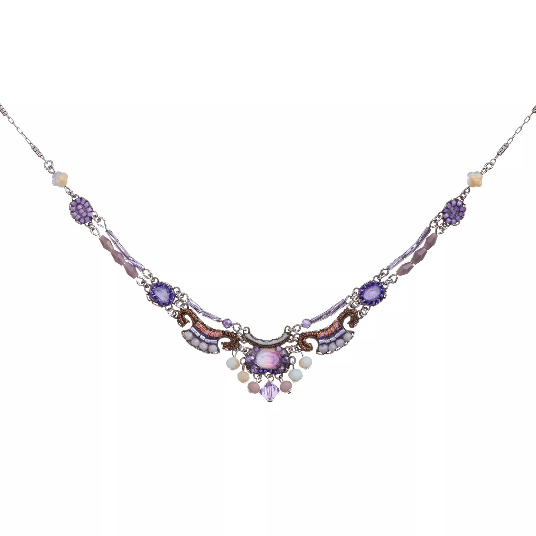 Purple Feminine Necklace Plum Blossom Set, Ume