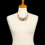 Peach Bridal Necklace Stylish Wedding Set, Momo jewelry bust C3467B