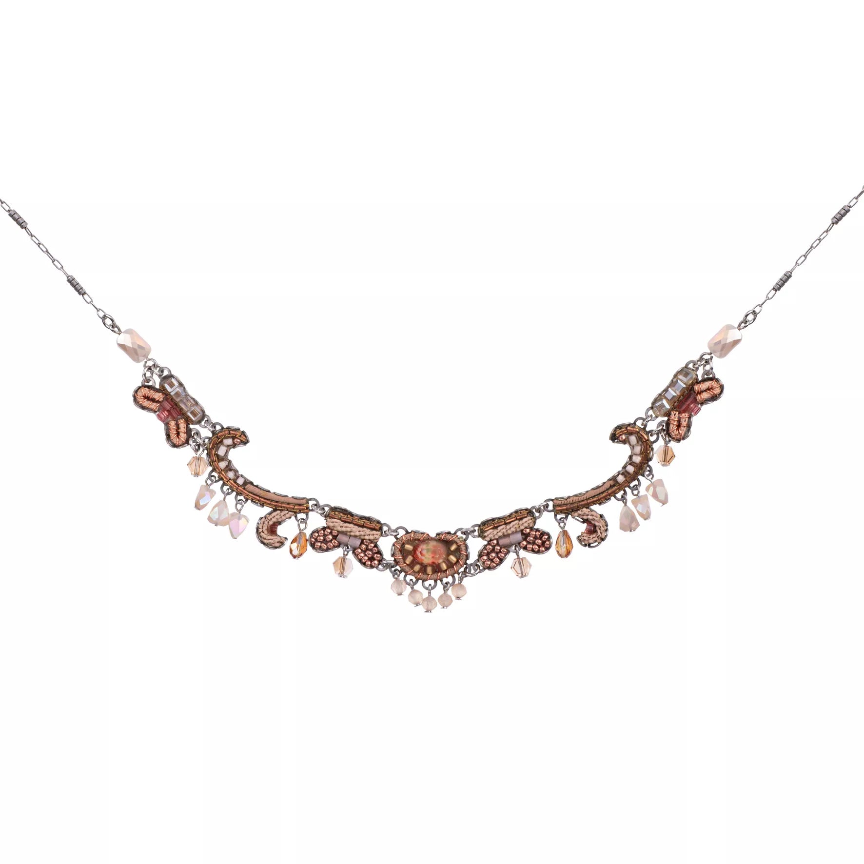 Peach Bridesmaid Necklace Stylish Wedding Set, Momoka