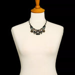 Black Statement Necklace Black Forest Set, Kai jewelry bust C3474B