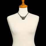 Black Necklace Black Forest Set, Kalia jewelry bust C3476B