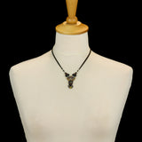 Black Casual  Necklaces Tiger Eye Set, Adira