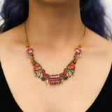 Elegant Necklace Radical Red Set, Rosso