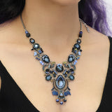 Indigo Summits Set, Lunaria Necklace