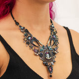 Obsidian Set, Black Statement Necklace, Midnight
