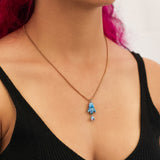 Blue Bayou Set, Blue Pendant Necklace, Cobalt