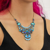 Blue Bayou Set, Blue Beaded  Necklace, Daylight
