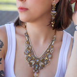 Drops of Gold Set,Statement Necklace, Serenidad 