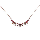 Scarlet Bloom Set,Delicate Necklace, Sakina 