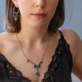 Moonlight Shimmer Set,Delicate Necklace, Nero 