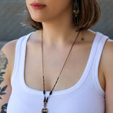 Obsidian Night Set,Elegant Pendant Necklace,Ember 